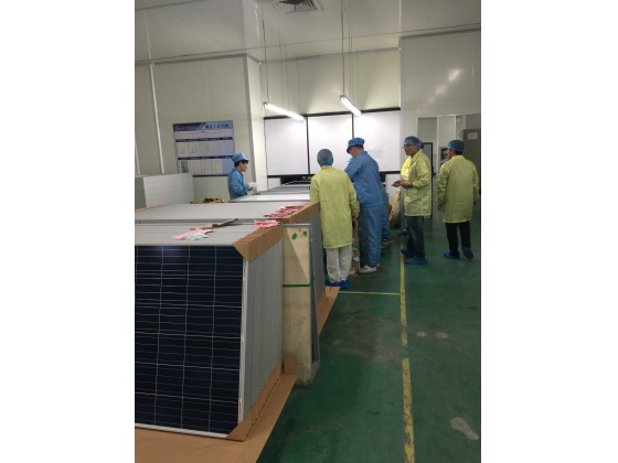 solar panel making process of Final test and Packing